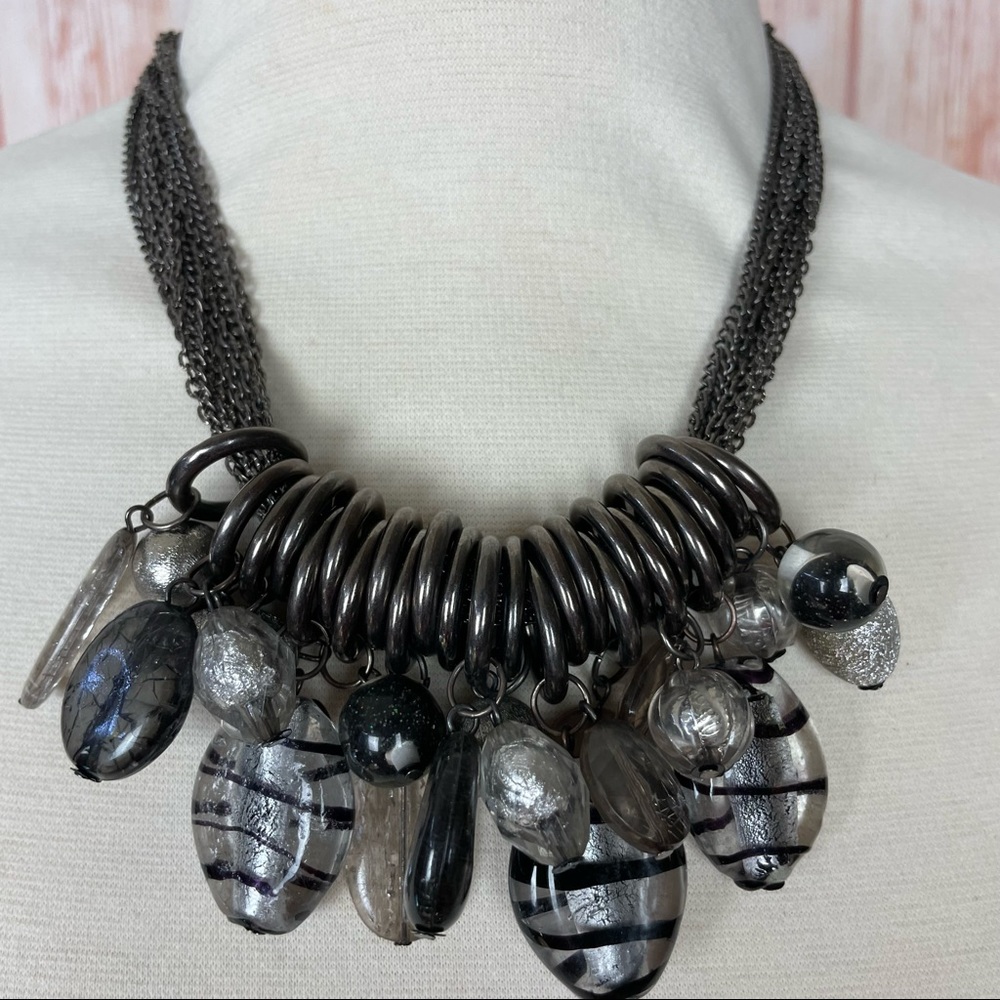 Ny Collection Multi-Layer Black Silver Pewter Sto… - image 1